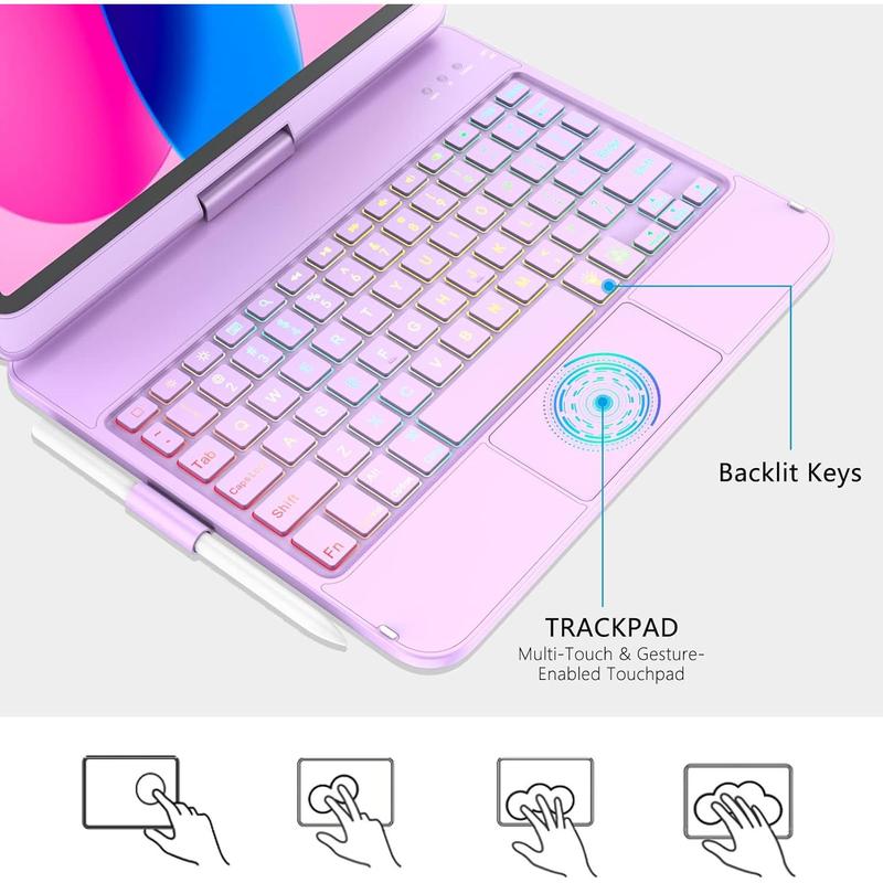 Touchpad Keyboard Case for iPad 10th Generation 10.9