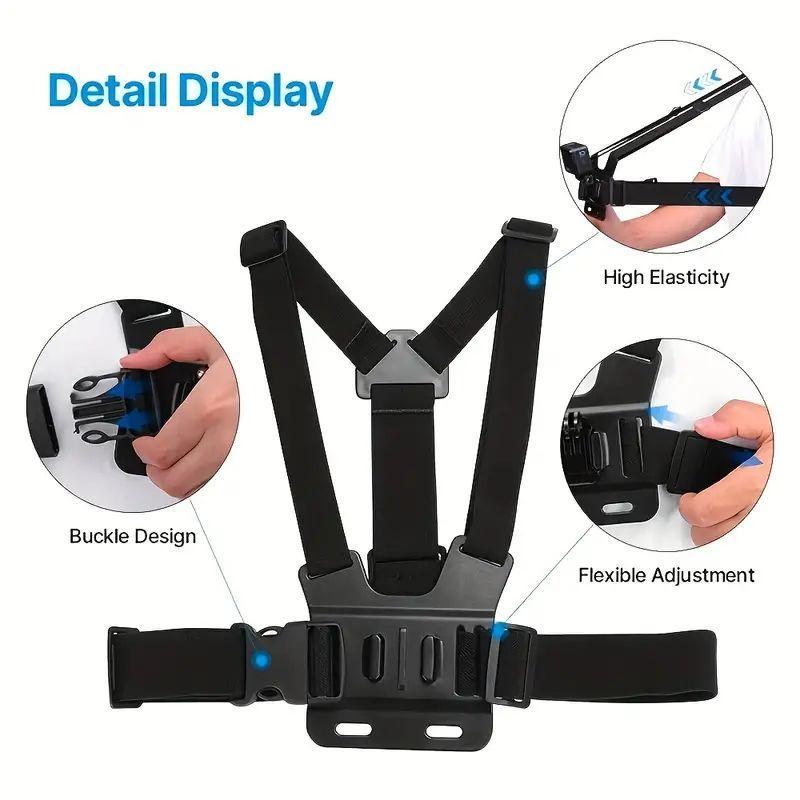 Action Camera Strap Set with Phone Clip for Fall Gift, Fixing Mount for Gopro Phone Osmo Action, Sports Camera Accessories,Gym Essentials,  Bike Accessories ,Christmas Gift for  Boy Girlfriend