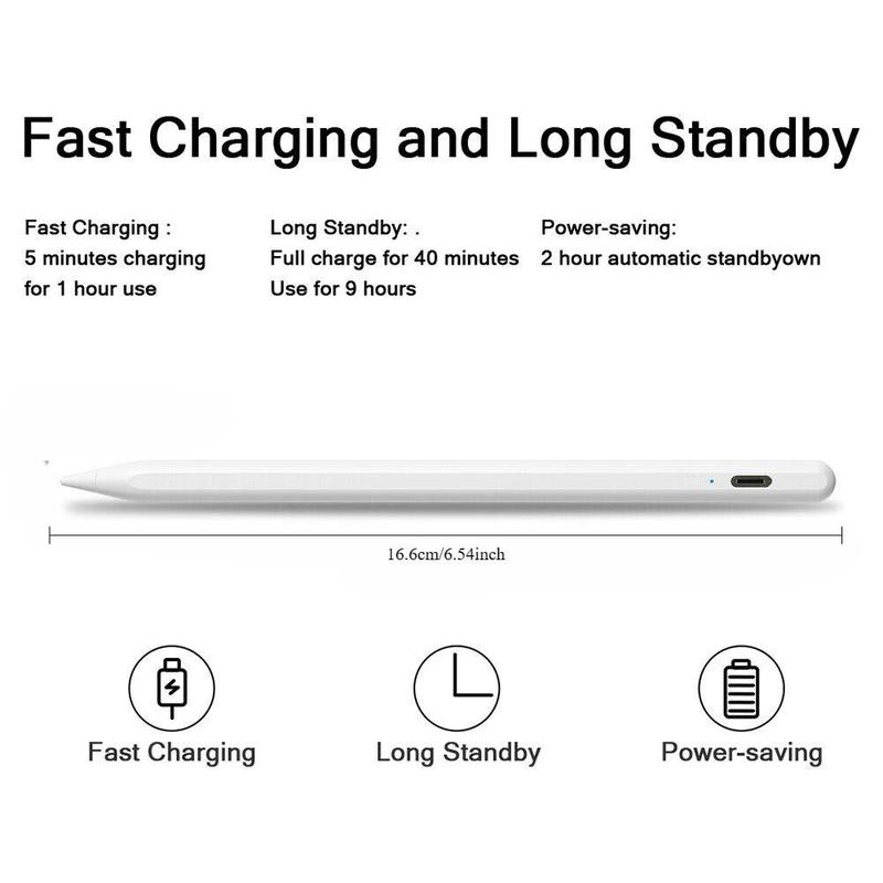 Stylus Pen, USB Rechargeable Magnetic Type-C Tablet Stylus Pen, Compatible with iPad iPad Pro Samsung & Other iOS Android Smartphones & Tablets