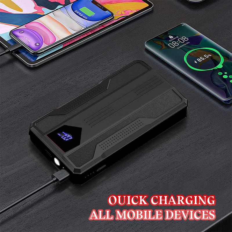 Car Jump Starter Booster Jumper Box Power Bank Battery Charger Portable, 32000mAh Portable Power Pack with Charge, Jumper Cable, 600A Peak Battery Starter for Up to 3.5L Gas or 2.0L Diesel Engine