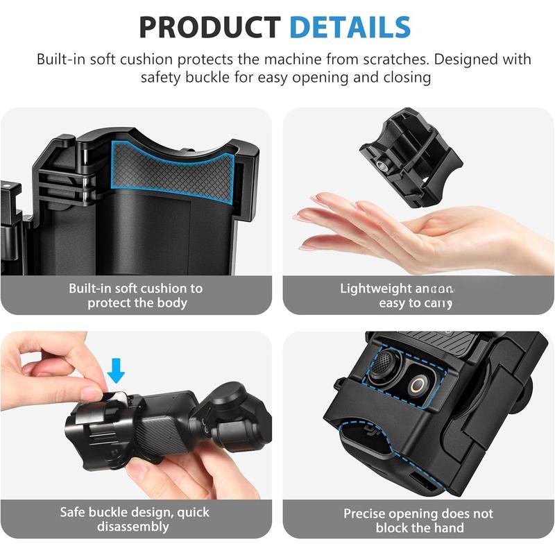 Pocket 3 Expansion Adapter for DJI  Pocket 3 Creator Combo Handle Accessories Cold Shoe, Extended Mounting Bracket Strap Attached to a Tripod Cycling mounts Selfie Stick, etc