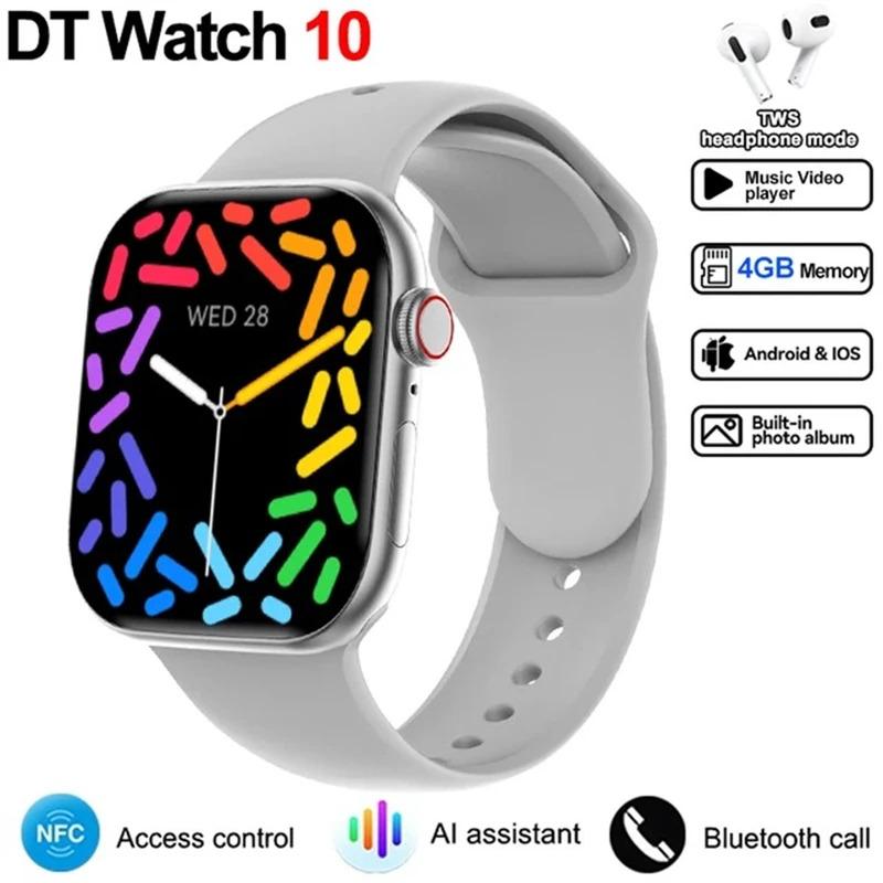 2024 New For Apple DT Watch 10 Smart Watch Men HD AMOLED 4GB Memory Music 3D Surround Bluetooth Call Waterproof Smartwatch Woman