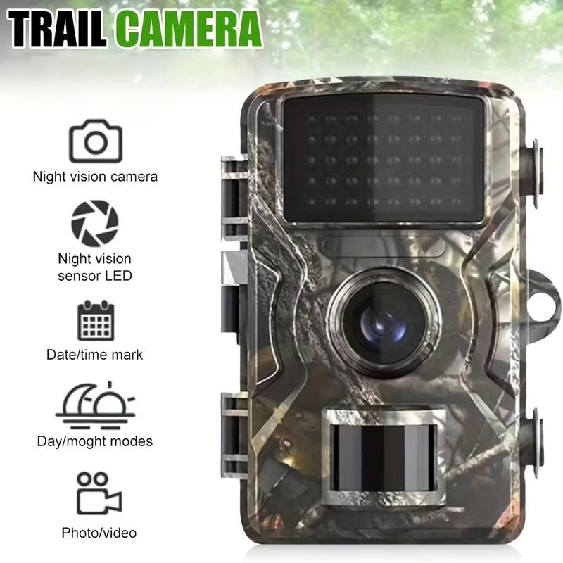 Upgraded Version Hunting Camera, With 2-inch Screen, HD Wildlife Tracking Camera, Night Vision PIR 393.7 Inches, 0.8 Seconds Trigger Motion Activation For Outdoor Wildlife Surveillance Camouflage