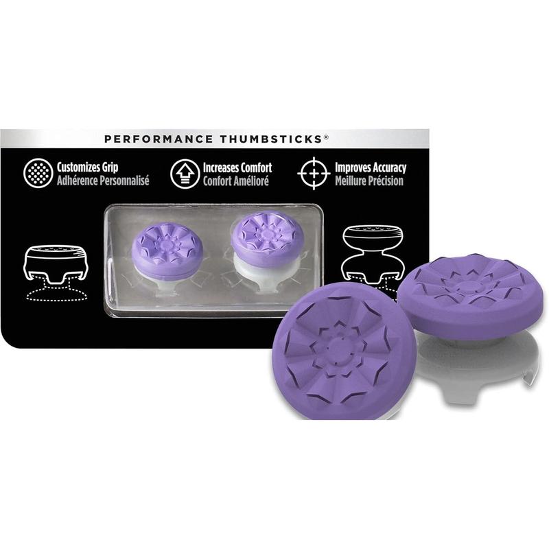 KontrolFreek FPS Freek Galaxy Purple for PlayStation 4 (PS4) and PlayStation 5 (PS5) | Performance Thumbsticks | 1 High-Rise, 1 Mid-Rise | Purple Games Rubber