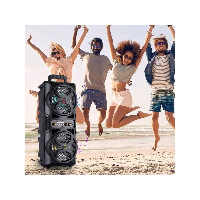 3000W Portable Bluetooth Speaker Sub Woofer Heavy Bass Sound System Party & Mic