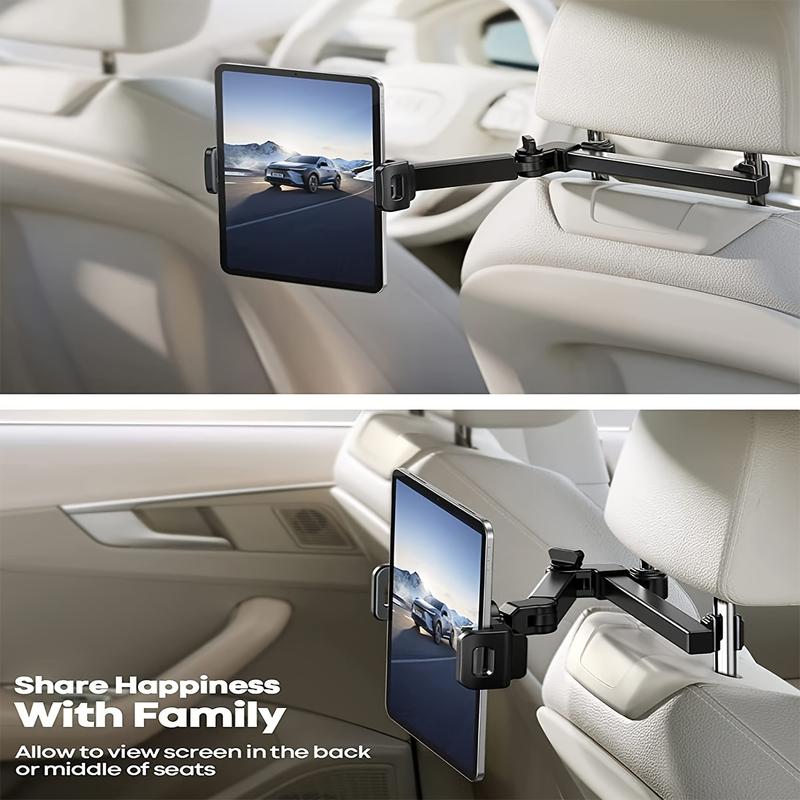 Universal Car Tablet Holder - Mounts For Headrest, Compatible With 4.7-12.9