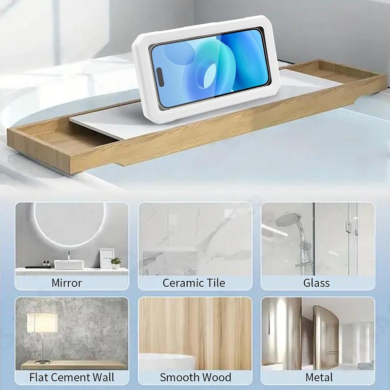 Rotatable Waterproof Phone Holder, Wall Mounted Phone Holder, Phone Shower Case, Shower Phone Holder