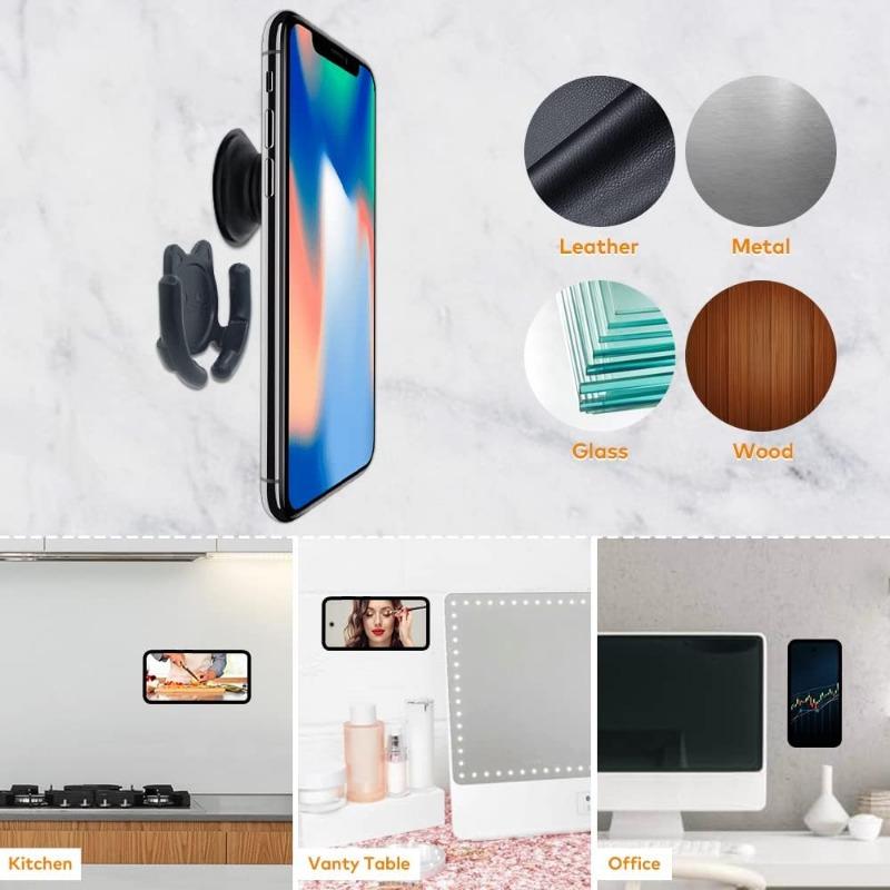 Multi-Surface Holder Car Mount 3 Pack Compatible for Popsocket Grip Holder for Pop Socket Mount Device Support Accessory Home Office Desk Wall Mount Cute Cat Strong Adhesive Sticky Pad (Black)