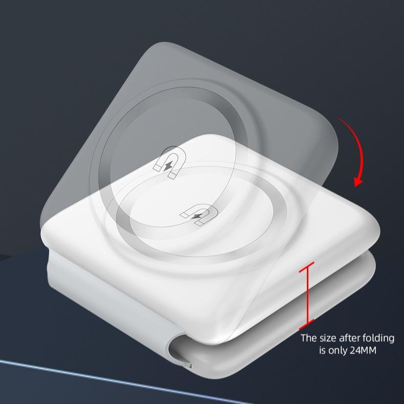 i33 Portable 3-in-1 Fast Wireless Charging Pad - Foldable, suitable for any wireless charging device, a must-have on the go, compatible with IPhone, Samsung, Huawei, Xiaomi and other wireless charging devices that support wireless charging.