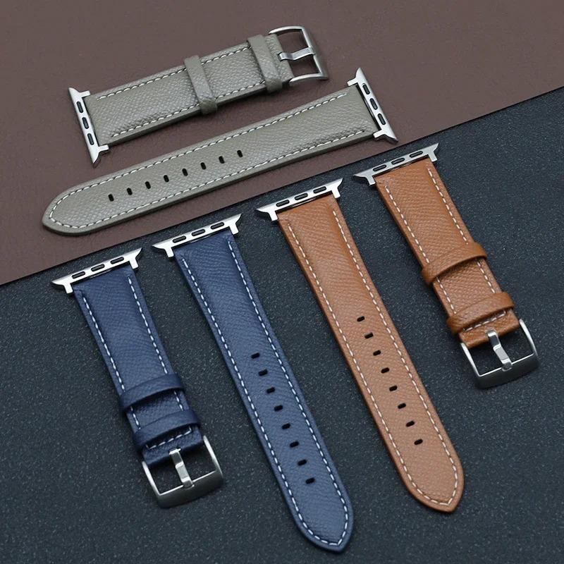 PU Leather band For Apple watch Ultra 49mm 44mm 40mm 46mm 42mm 41mm 45mm bracelet belt strap iWatch series 10 9 8 7 3 4 5 6 se 2