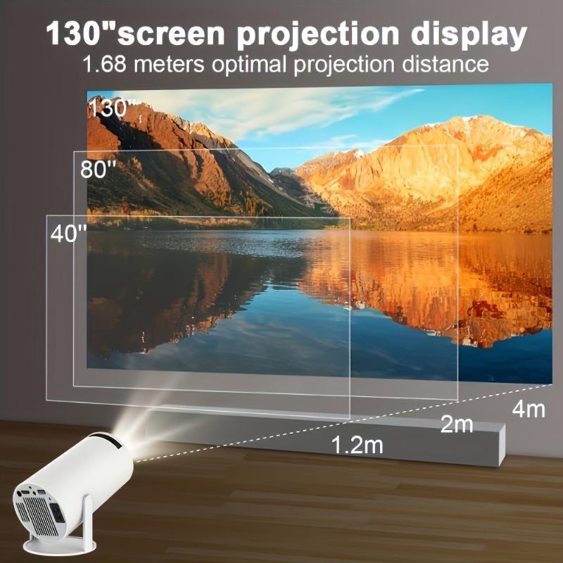 Magcubic Projector HY300Pro Android 11.0 Projector 260ANSI WiFi6 US Plug Allwinner H713 Mali-G312 Dual Wifi HD 1280*720p wireless5.0 4K Auto Correction Home Theater