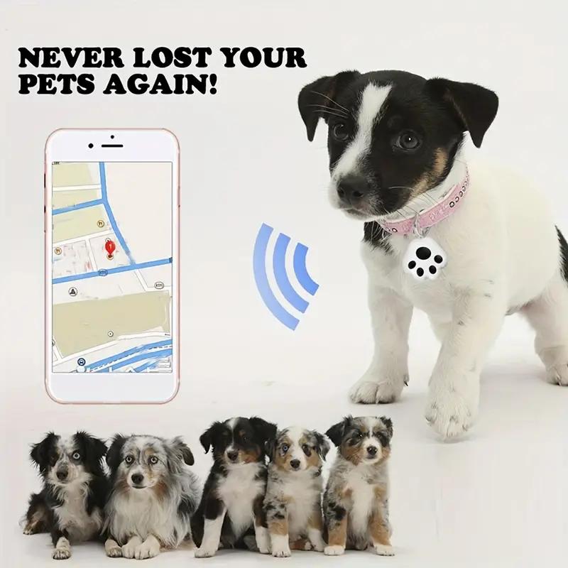 1 4pcs Mini Fashion Cute Smart Dog Pets BT 5.0 GPS Tracker Anti-lost Alarm Tag, Wireless Bag Wallet Key Finder Locator, Work With IOS And Android