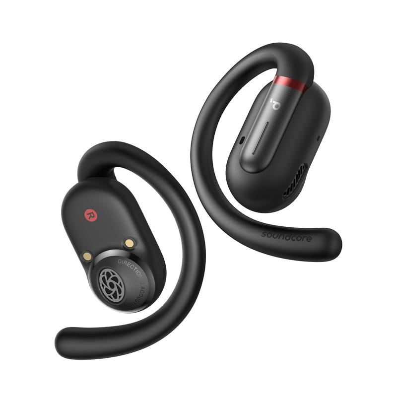 Soundcore by Anker V30i Open-Ear Headphones, Ultra-Comfort, Lightweight Design, Snug Fit, Ergonomic Ear Hooks, Robust Bass, 36H Playtime, Bluetooth 5.3, App Control, Clear Calls, Wireless Earbuds -TTS