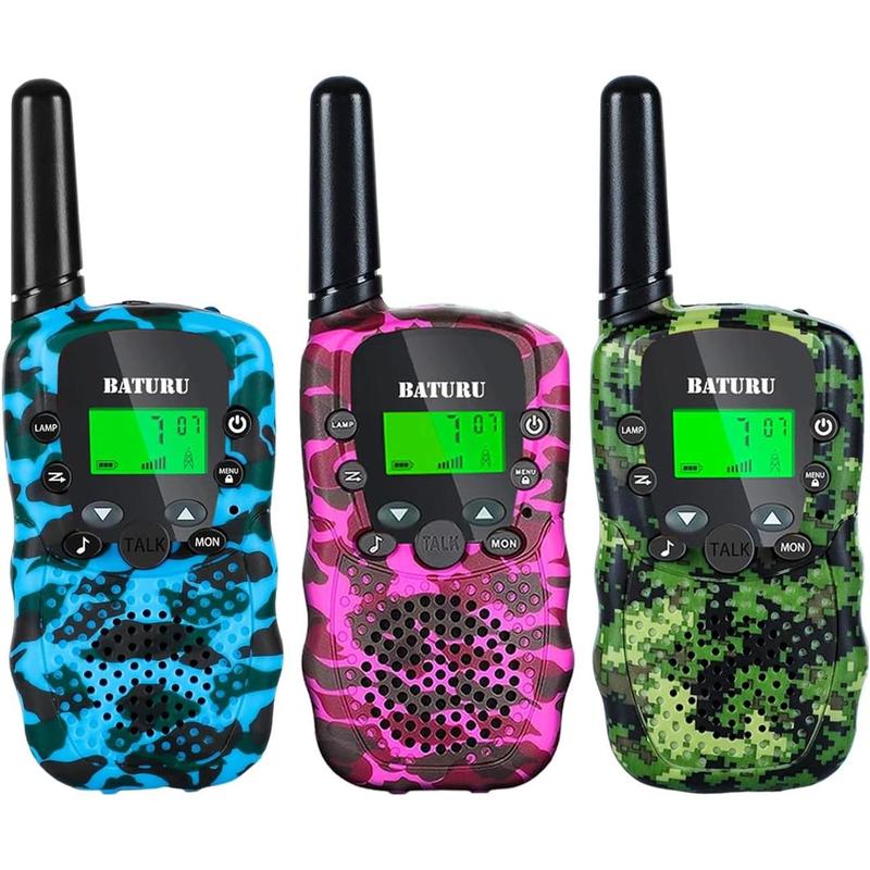 Walkie Talkies for Kids 3 Miles, 22 Channels Walkie Talkie with Clear Sound & Automatic Squelch, Kids Walkie Talkies with Battery Saver Mode, Camping Outdoor Toys for Kids Ages 4-8+