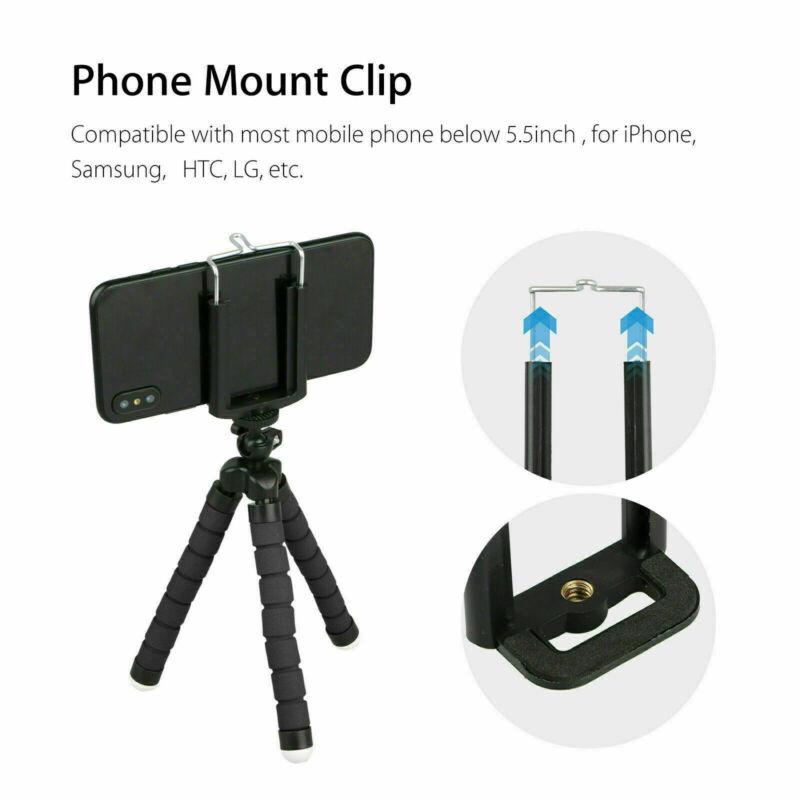 Flexible Tripod Adjustable Tripod Stand Bracket Mount Holder for Mobile Phone, Cellphone,Smartphone,Camera -Black Accessories Selfie Sponge Devices