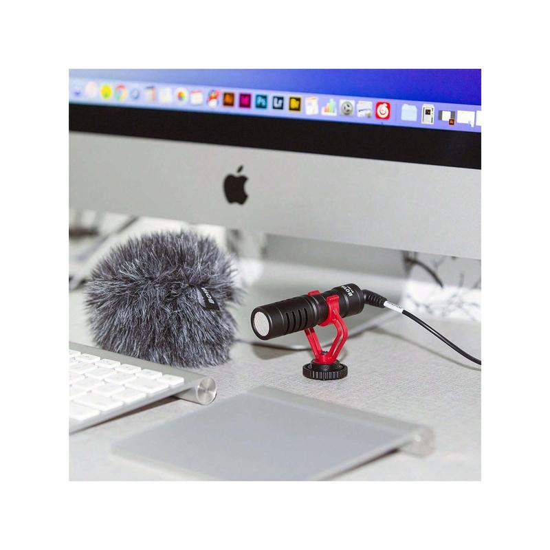 Universal Camera Shotgun Microphone - Microphone For Digital Cameras, Mobile Phones - With Shock-Mount And Windshield For Live Video Lectures Recording And Conferences