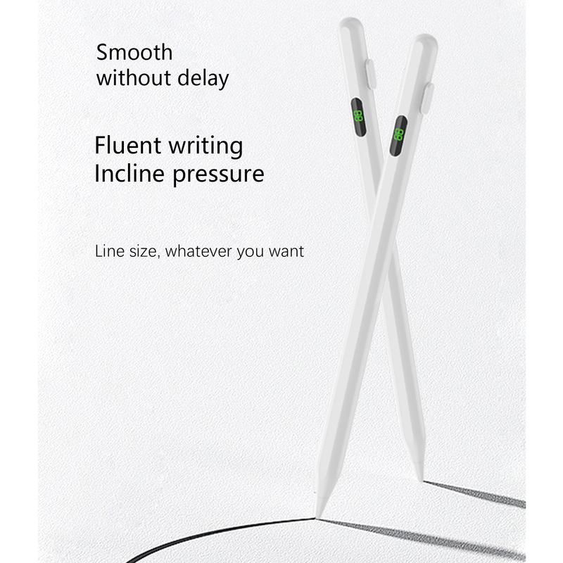 Stylus Pen for Touch Screen Smart Pen Pencil Compatible for iPad, Android Tablet Universal Rechargeable Stylus Pencil Upgrade Palm Rejection Precise Drawing & Writing (White)