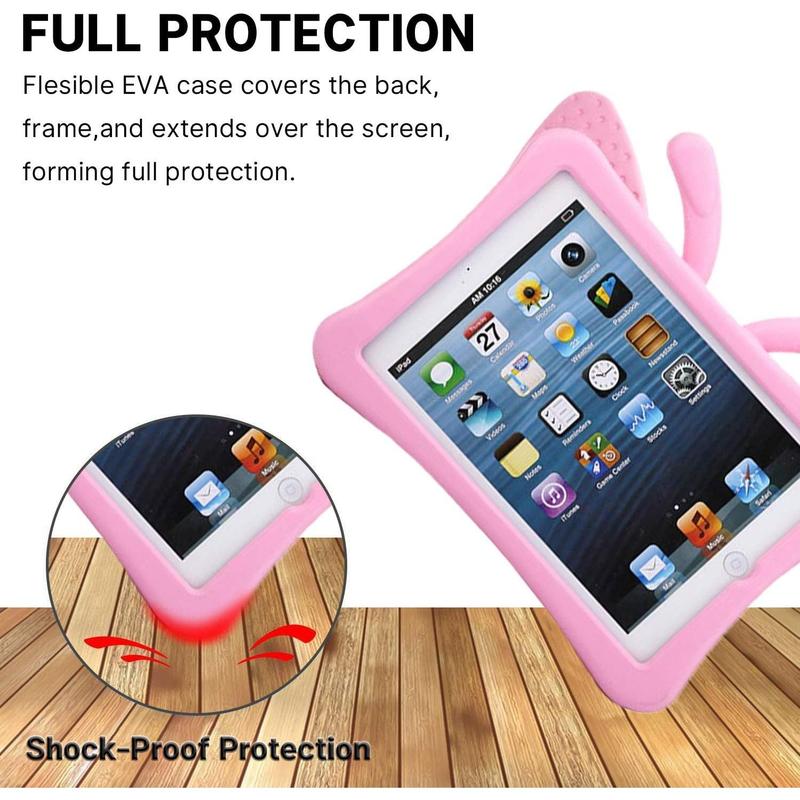 for iPad 7 8 10.2  Case iPad 9 10.2 3D Cute Butterfly Case for  Light Weight  Stand Shockproof Rugged Heavy Duty  Friendly iPad Cover for Girls iPad 10.2 iPad 7th 8th 9th (Pink)