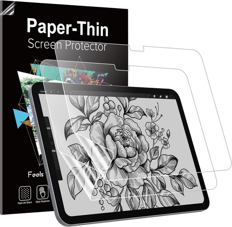 2 Pack Paper Screen Protector for  iPad Air 11 Inch M2 2024 (Air 6th Generation), Write and Draw Like on Paper Anti-Glare Matte PET Film, Anti-Scratch, Compatible with  Pencil