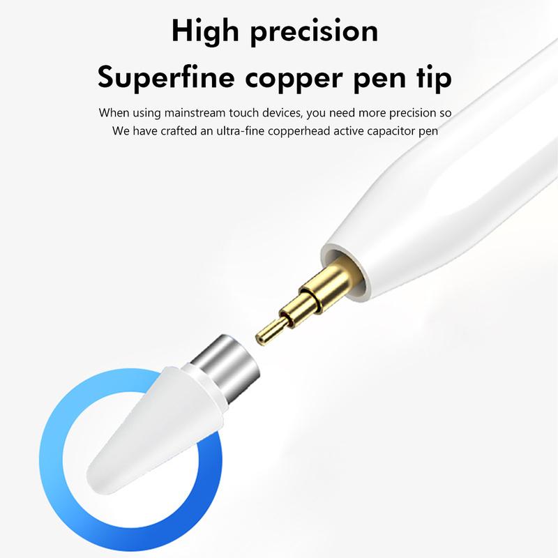 Stylus Pen for Touch Screen Smart Pen Pencil Compatible for iPad, Android Tablet Universal Rechargeable Stylus Pencil Upgrade Palm Rejection Precise Drawing & Writing (White)