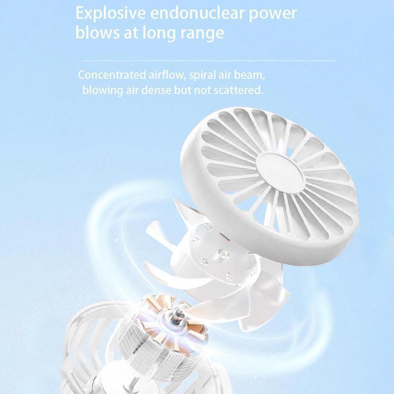 Portable Handheld Misting Fan, 1 Count USB Rechargeable Mini Fan Cooler, Multifunctional Adjustable Wind Speed Fan for Travel, Outdoors, Hiking, Camping