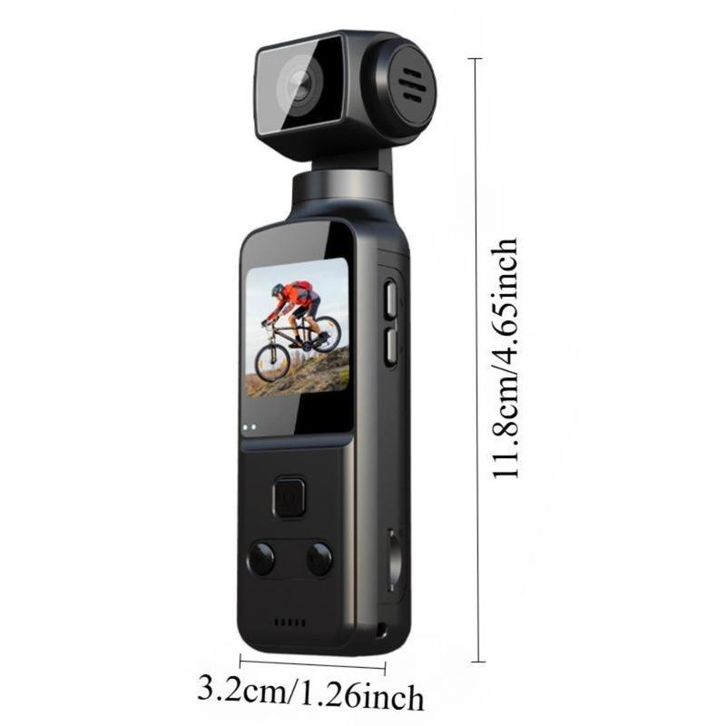 4K Action Camera, 270 Degree Rotatable Video Camera with 1.33 Inch CMOS, Anti-shake Action Camera for Video Recording